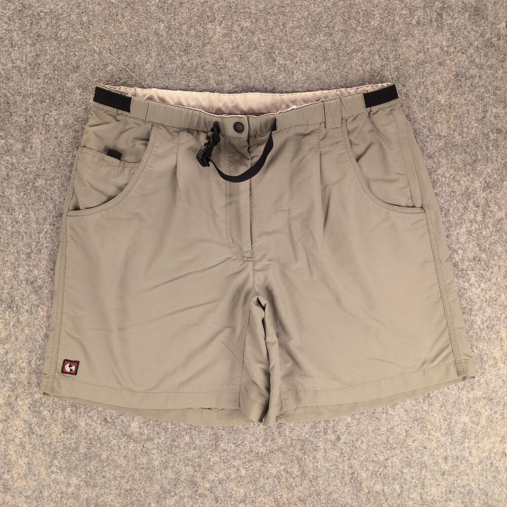 Eddie Bauer Shorts Womens XL Green EBTEK Vintage Nylon Utility Hiking Travel